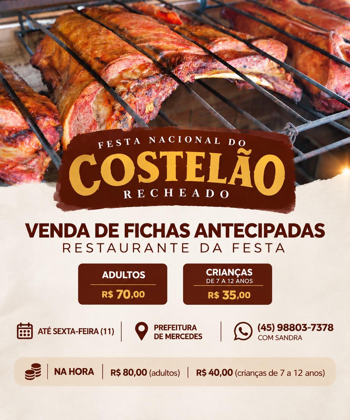 Mercedes - Fichas antecipadas para o restaurante da Festa do Costelão estão à venda